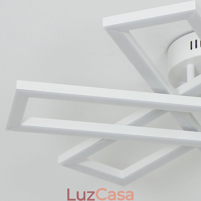 Luminária de teto minimalista em alumínio com montagem embutida em moinho de vento