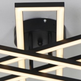 Luminária de teto minimalista em alumínio com montagem embutida em moinho de vento