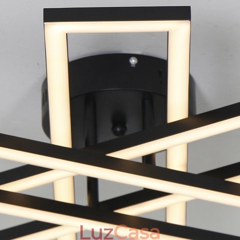 Luminária de teto minimalista em alumínio com montagem embutida em moinho de vento