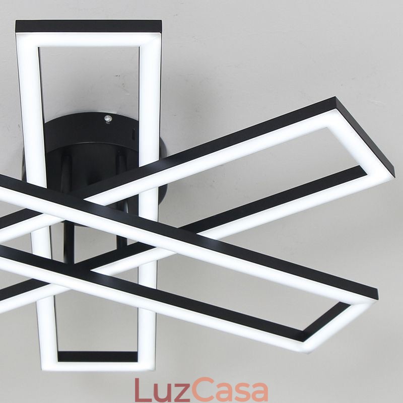 Luminária de teto minimalista em alumínio com montagem embutida em moinho de vento