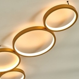 Luminária de teto moderna de alumínio embutida