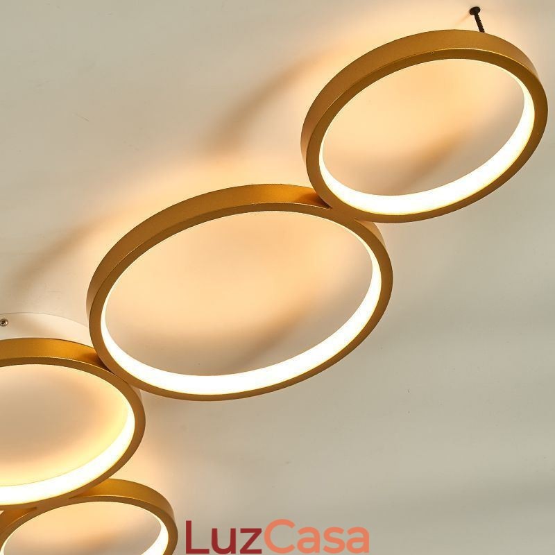 Luminária de teto moderna de alumínio embutida