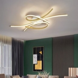 Luminária de teto minimalista em alumínio com arte em borboleta e montagem embutida