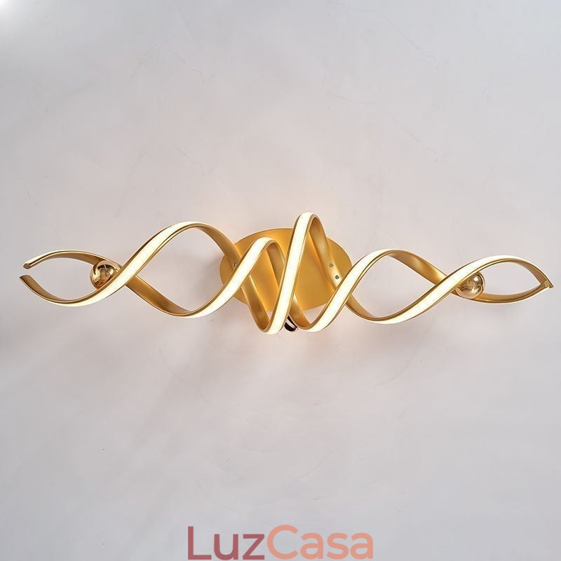 Luminária de teto em espiral de alumínio com montagem embutida moderna