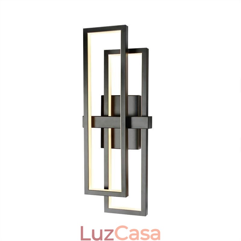 Luminária de teto quadrada geométrica minimalista de alumínio com montagem embutida