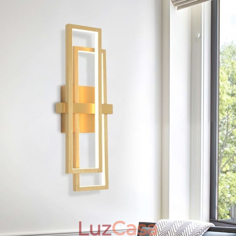 Luminária de teto quadrada geométrica minimalista de alumínio com montagem embutida