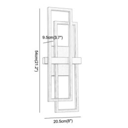 Luminária de teto quadrada geométrica minimalista de alumínio com montagem embutida