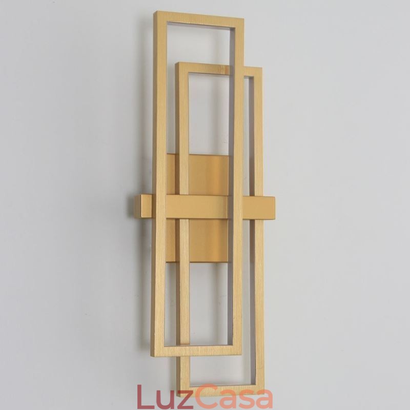 Luminária de teto quadrada geométrica minimalista de alumínio com montagem embutida