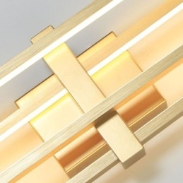 Luminária de teto quadrada geométrica minimalista de alumínio com montagem embutida