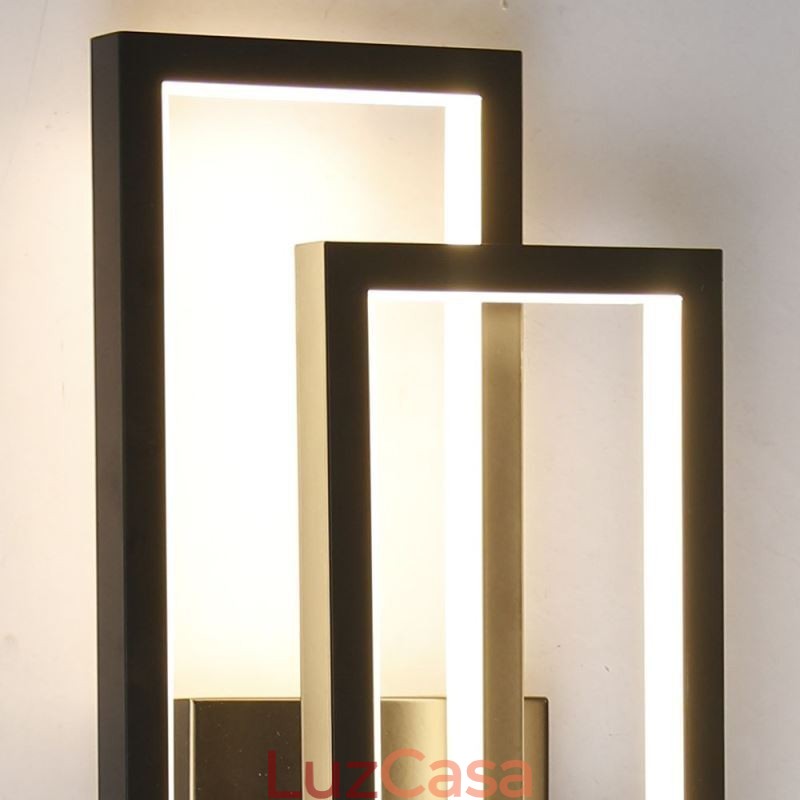 Luminária de teto quadrada geométrica minimalista de alumínio com montagem embutida