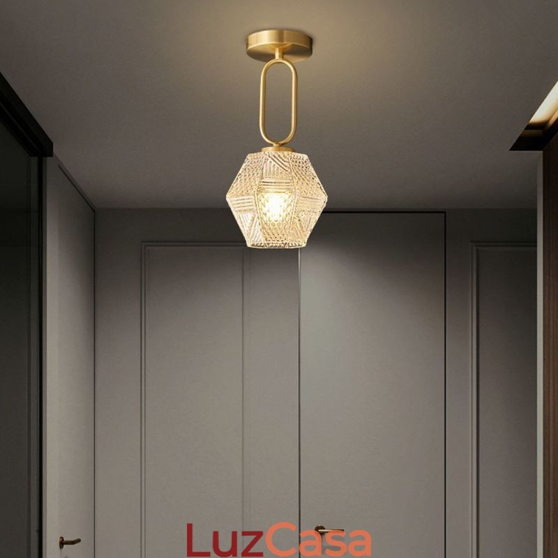Iluminação de teto criativa moderna de vidro embutido para casa