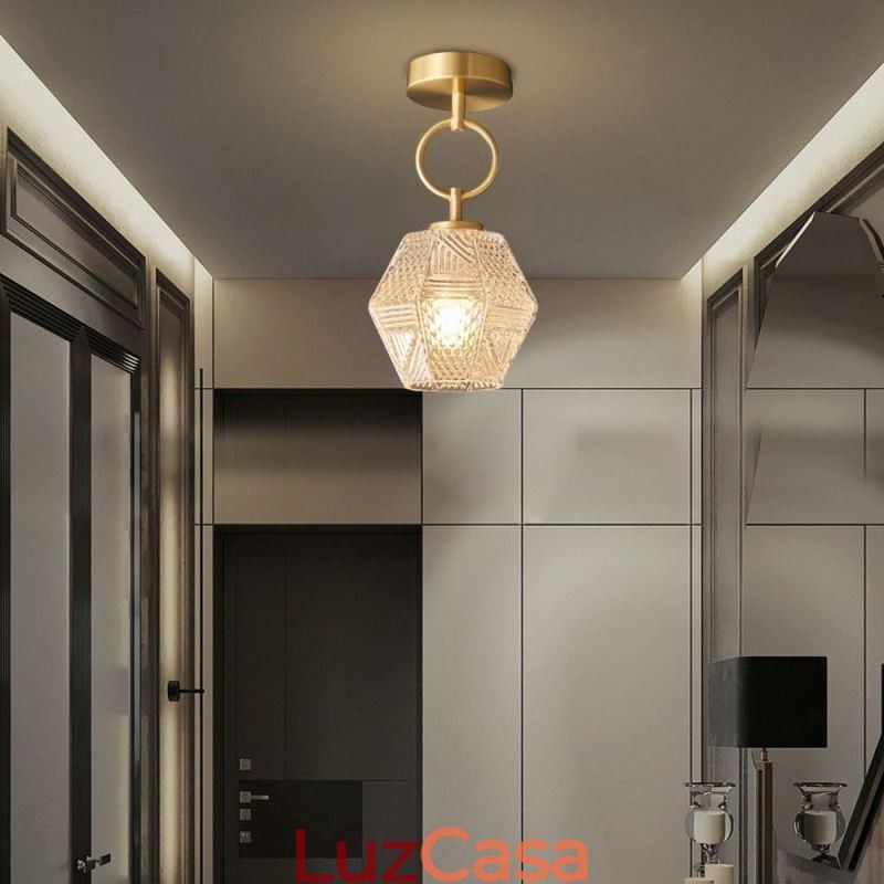 Iluminação de teto criativa moderna de vidro embutido para casa