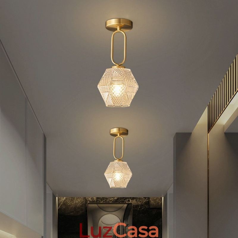 Iluminação de teto criativa moderna de vidro embutido para casa