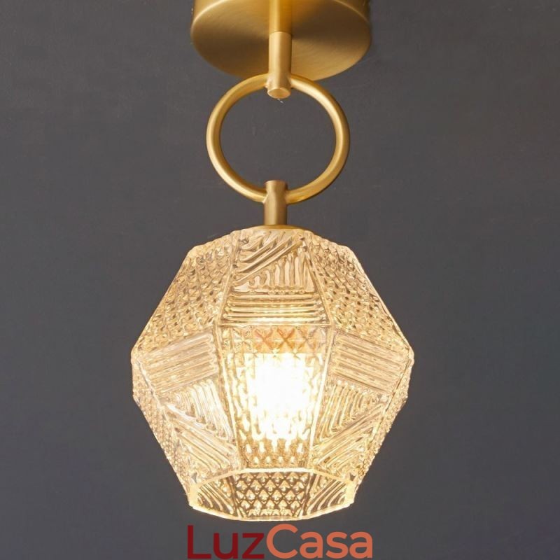 Iluminação de teto criativa moderna de vidro embutido para casa