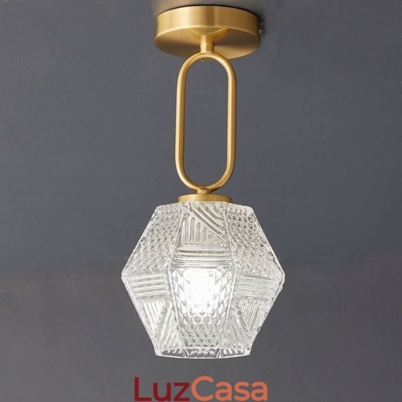 Iluminação de teto criativa moderna de vidro embutido para casa