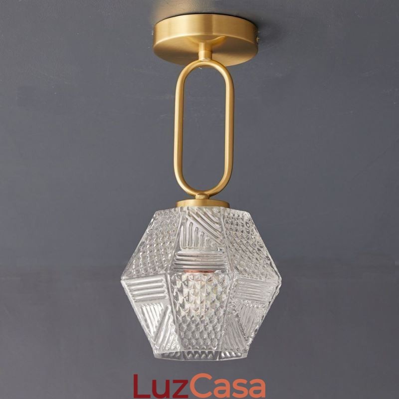 Iluminação de teto criativa moderna de vidro embutido para casa