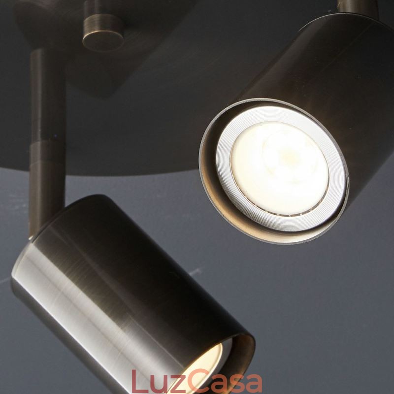 Moderno Flush Mount Dourado Preto Flush Mount com 3 Luzes Copper Art Home Lighting