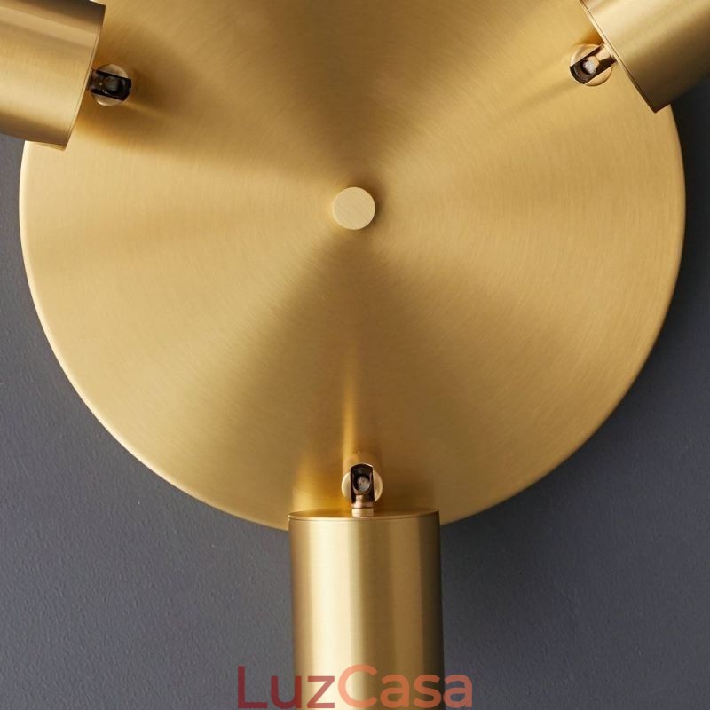 Moderno Flush Mount Dourado Preto Flush Mount com 3 Luzes Copper Art Home Lighting