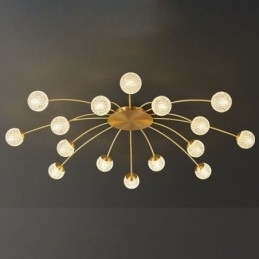 Luminária de teto dourada moderna embutida Luminária decorativa