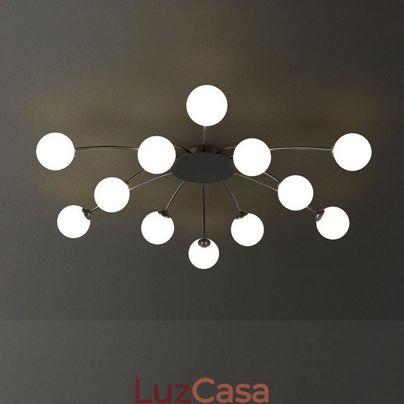 Luminária de teto preta embutida moderna luminária decorativa
