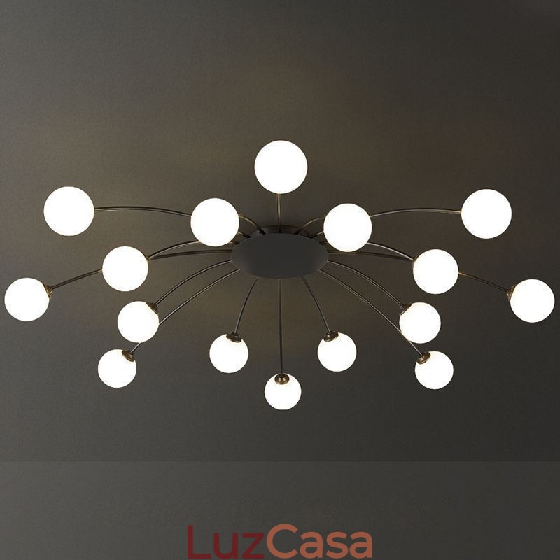 Luminária de teto preta embutida moderna luminária decorativa