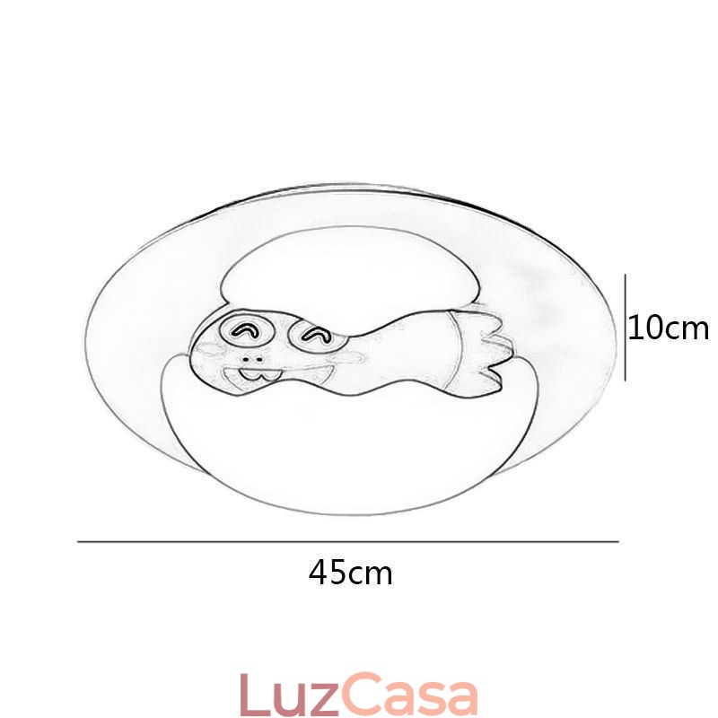 Luminária de teto decorativa moderna embutida de desenho animado