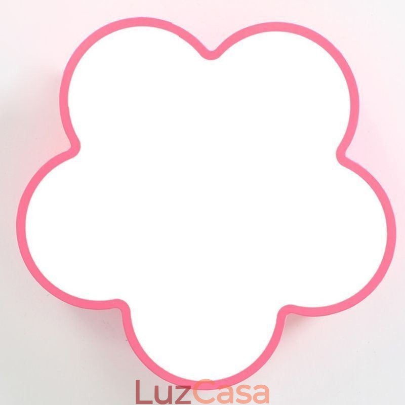 Luminária de teto de desenho animado moderna com flor embutida