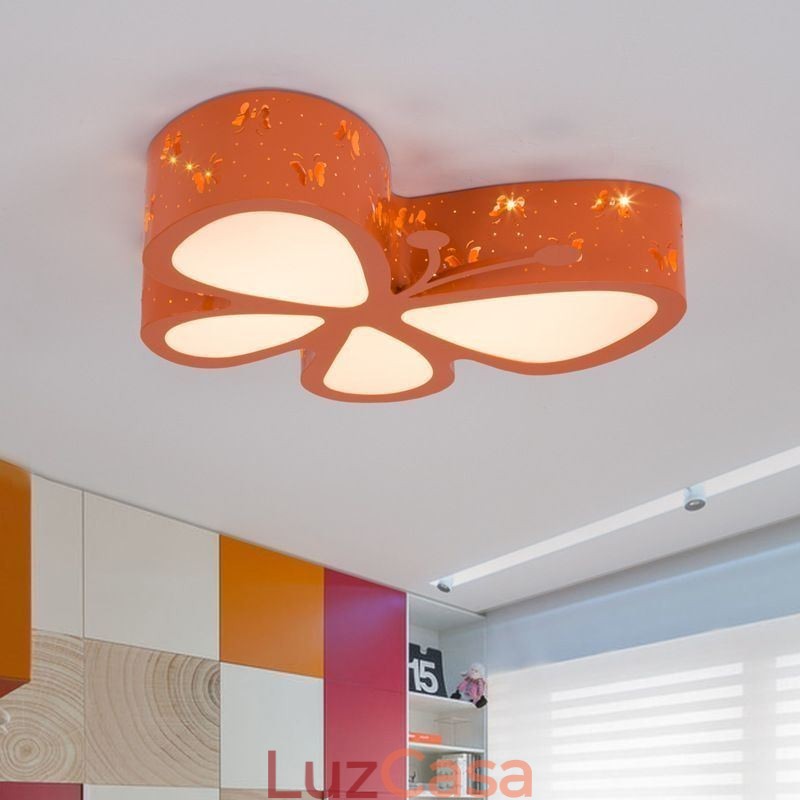 Luminária de teto contemporânea de metal embutida tipo borboleta