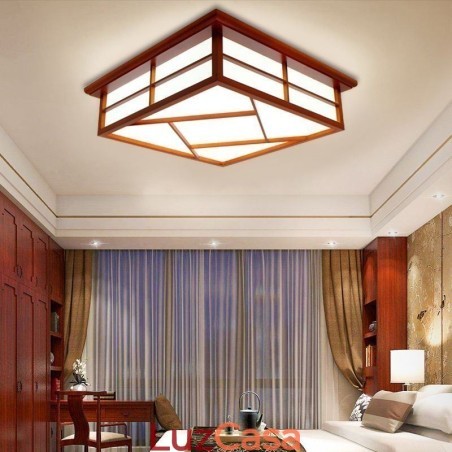 Luminária de teto estilo retrô quadrada embutida