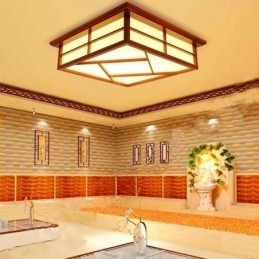 Luminária de teto estilo retrô quadrada embutida