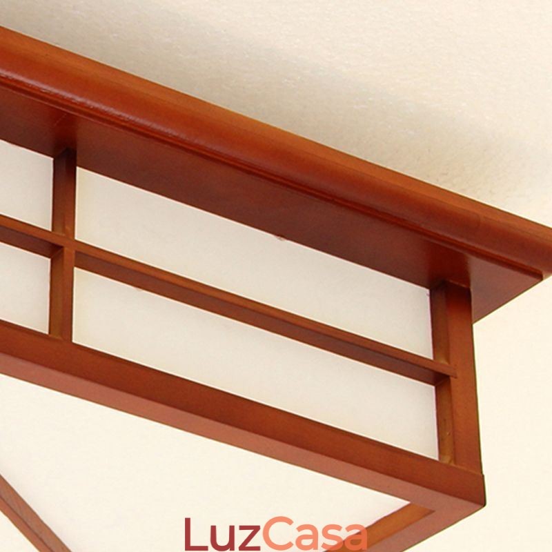 Luminária de teto estilo retrô quadrada embutida