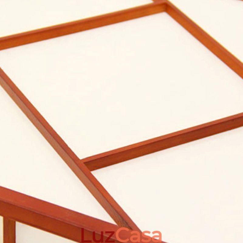 Luminária de teto estilo retrô quadrada embutida