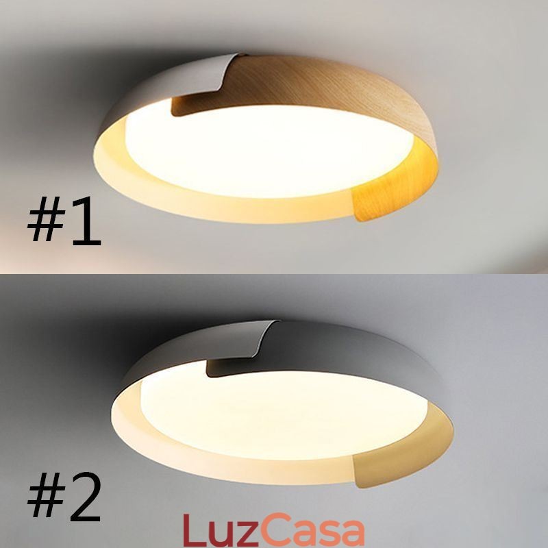 Luminária de teto moderna, luminária de teto redonda acrílica