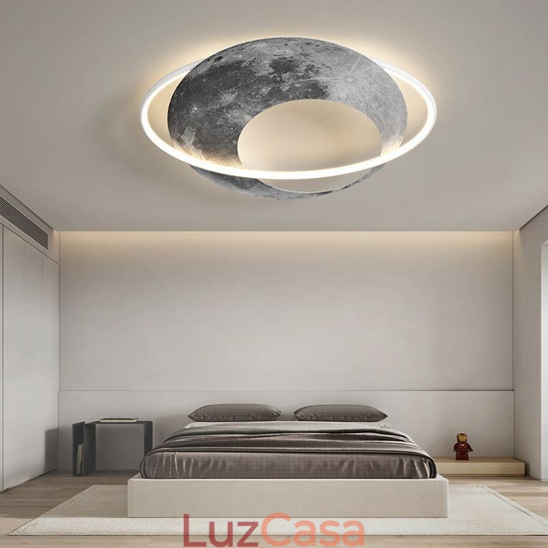 Luminária de teto embutida, luminária de teto em formato de lua