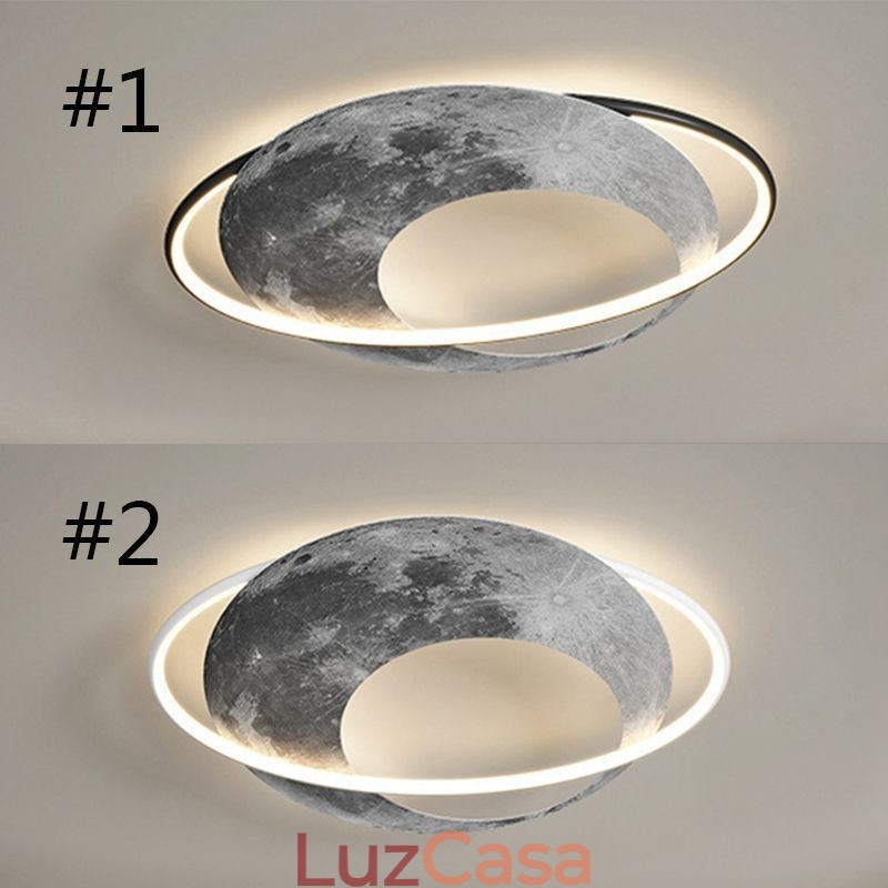 Luminária de teto embutida, luminária de teto em formato de lua