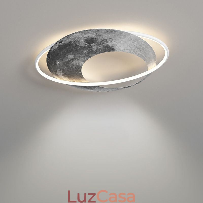 Luminária de teto embutida, luminária de teto em formato de lua
