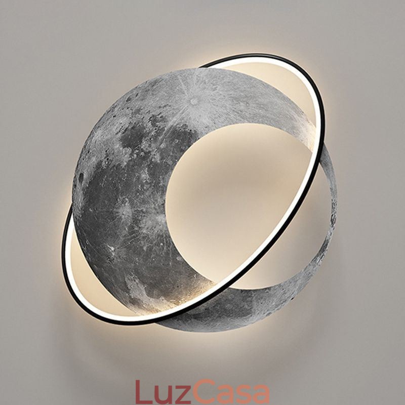 Luminária de teto embutida, luminária de teto em formato de lua