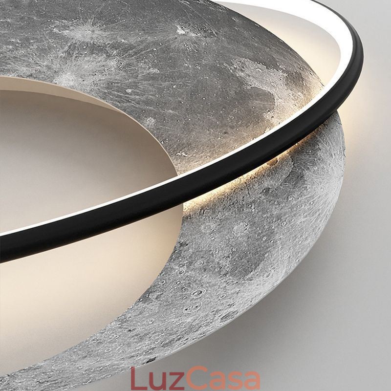 Luminária de teto embutida, luminária de teto em formato de lua