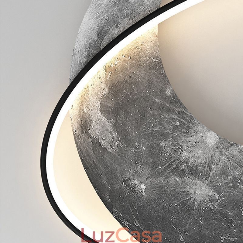 Luminária de teto embutida, luminária de teto em formato de lua