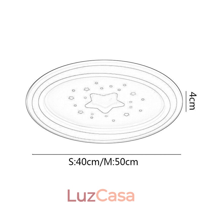 Luminária de teto embutida em formato de estrela