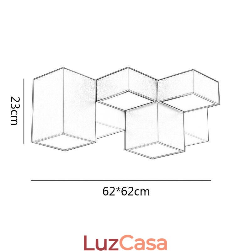 Luminária de teto moderna Cubo Mágico Iluminação de teto