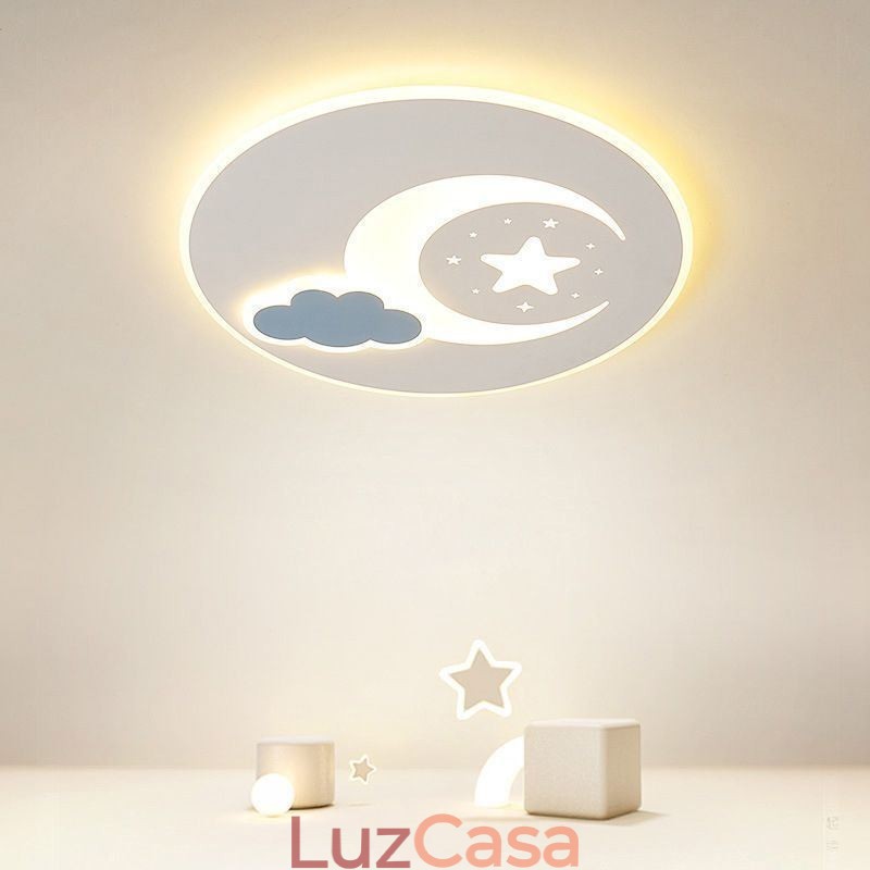 Luminária de teto Simplicity Moon & Star