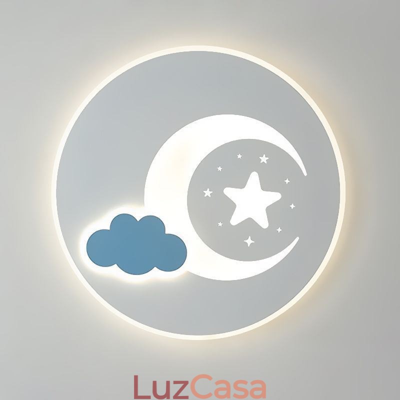 Luminária de teto Simplicity Moon & Star