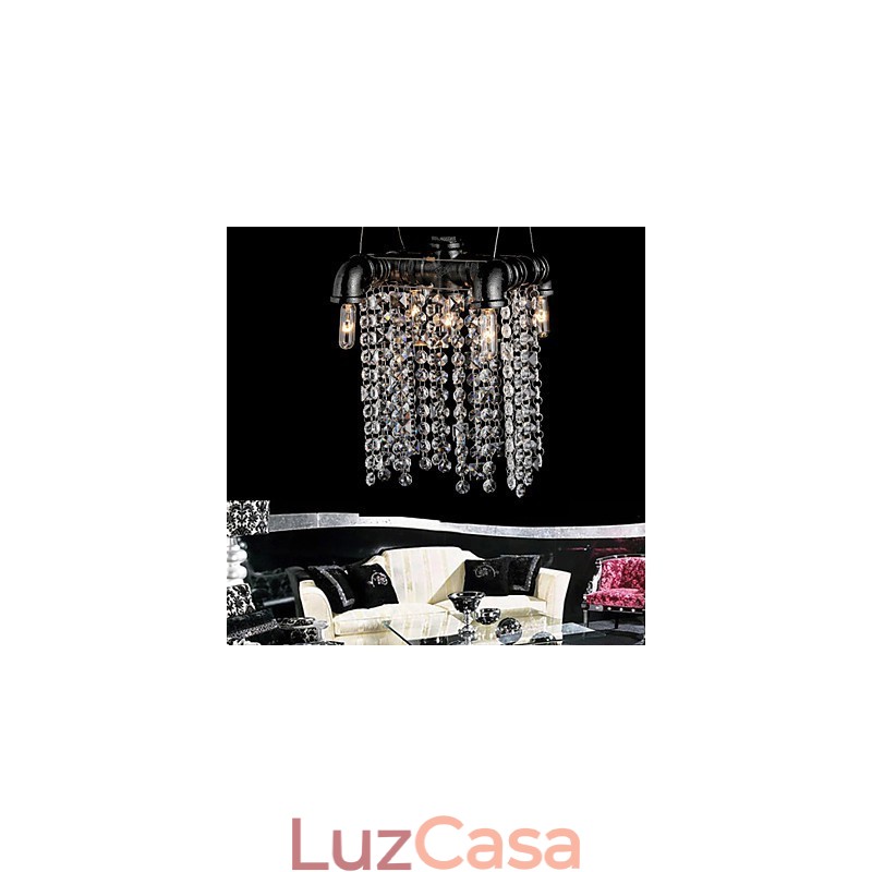 Lustre Mini Estilo Rústico Lodge Retro Metal