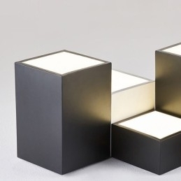 Luminária de teto moderna em cubo