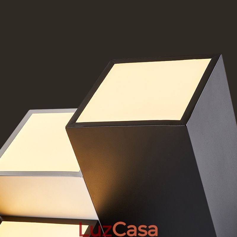 Luminária de teto moderna em cubo
