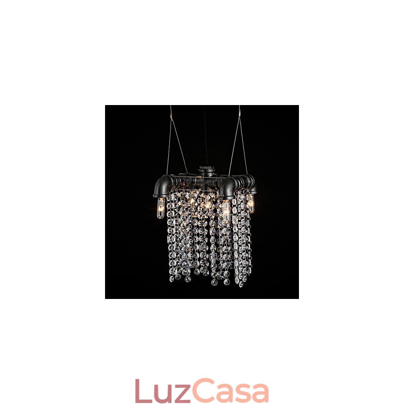 Lustre Mini Estilo Rústico Lodge Retro Metal