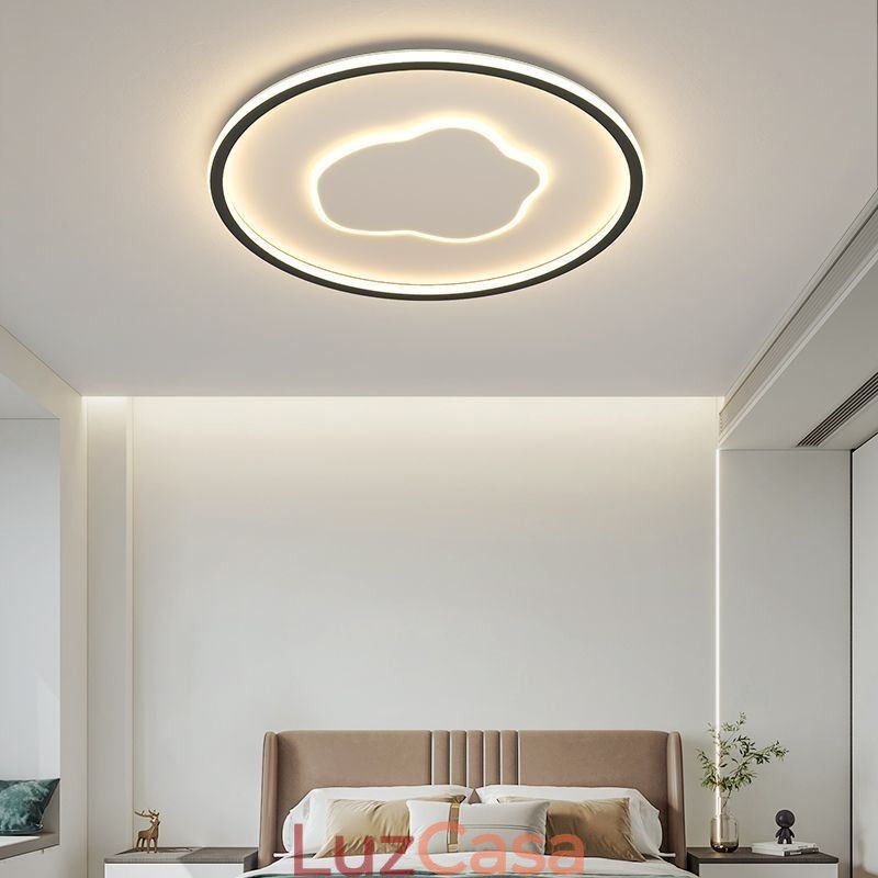 Luminária de teto moderna redonda em nuvem