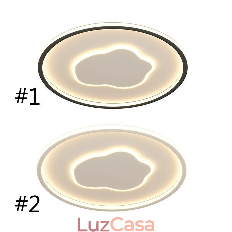 Luminária de teto moderna redonda em nuvem