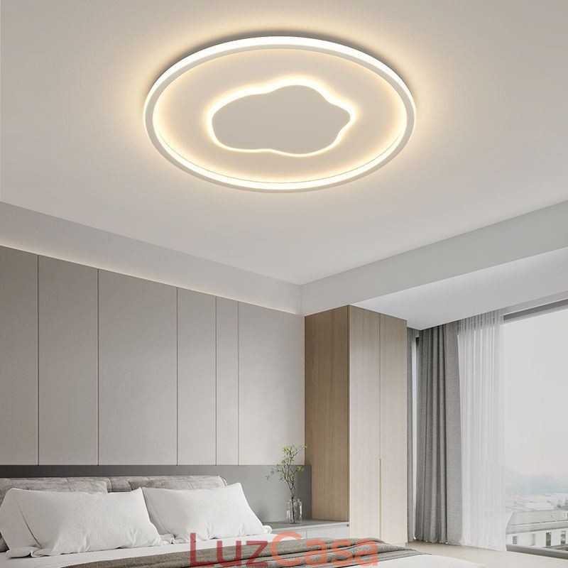 Luminária de teto moderna redonda em nuvem